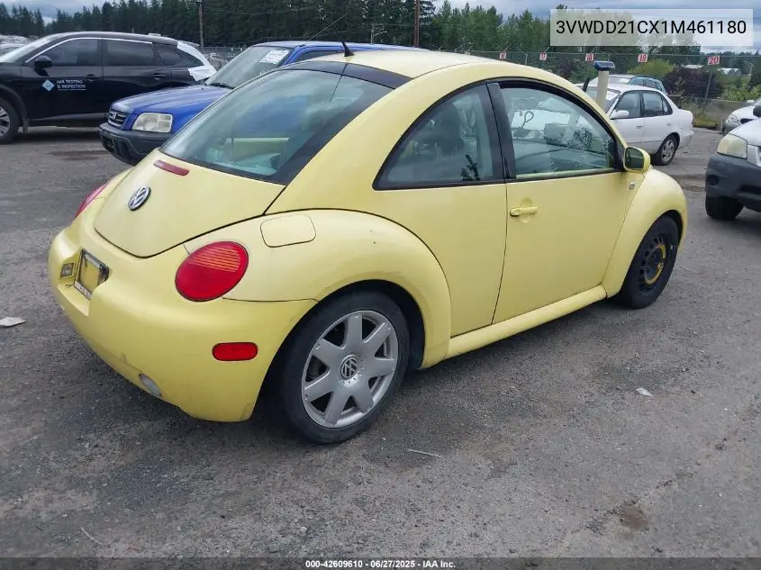 2001 Volkswagen New Beetle Glx VIN: 3VWDD21CX1M461180 Lot: 42609610