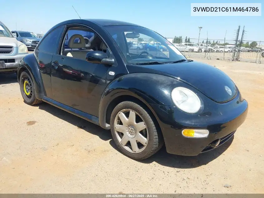 2001 Volkswagen New Beetle Glx VIN: 3VWDD21C61M464786 Lot: 42625908