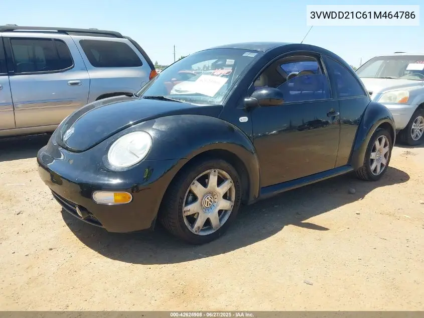 2001 Volkswagen New Beetle Glx VIN: 3VWDD21C61M464786 Lot: 42625908