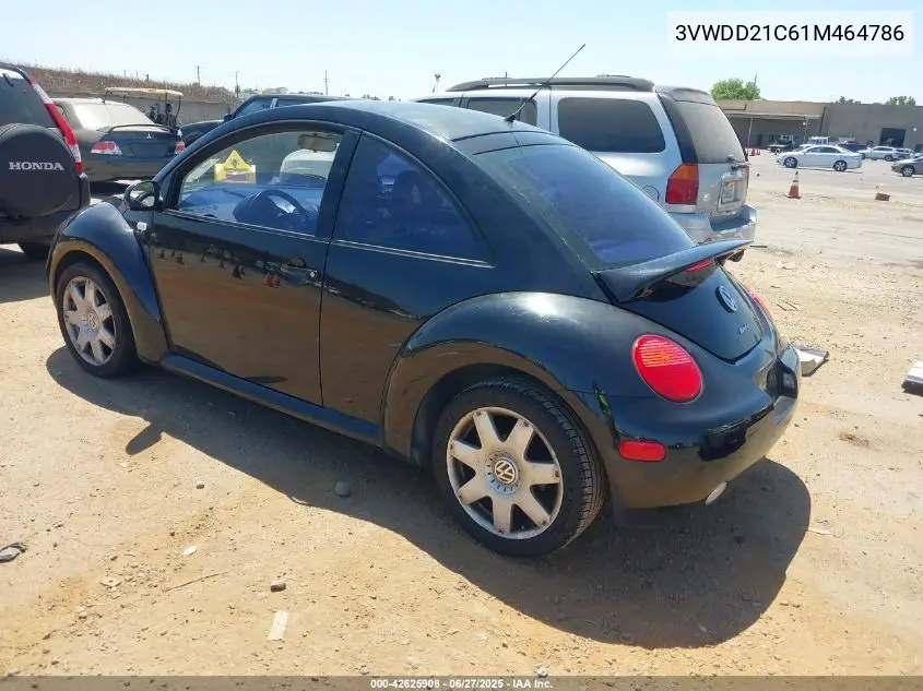 2001 Volkswagen New Beetle Glx VIN: 3VWDD21C61M464786 Lot: 42625908