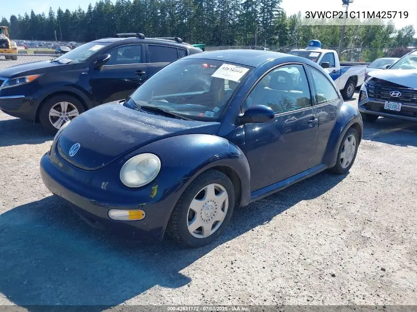2001 Volkswagen New Beetle Gls Tdi VIN: 3VWCP21C11M425719 Lot: 42631772