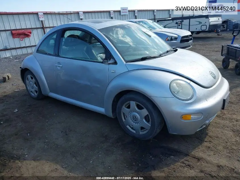2001 Volkswagen New Beetle Glx VIN: 3VWDD21CX1M445240 Lot: 42695440