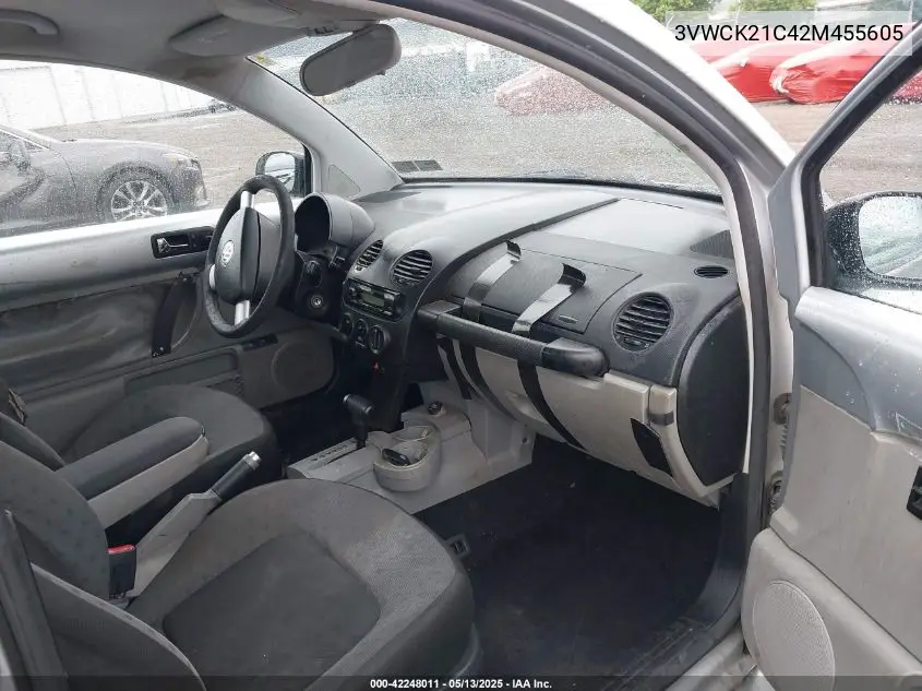 2002 Volkswagen New Beetle Gls VIN: 3VWCK21C42M455605 Lot: 42248011