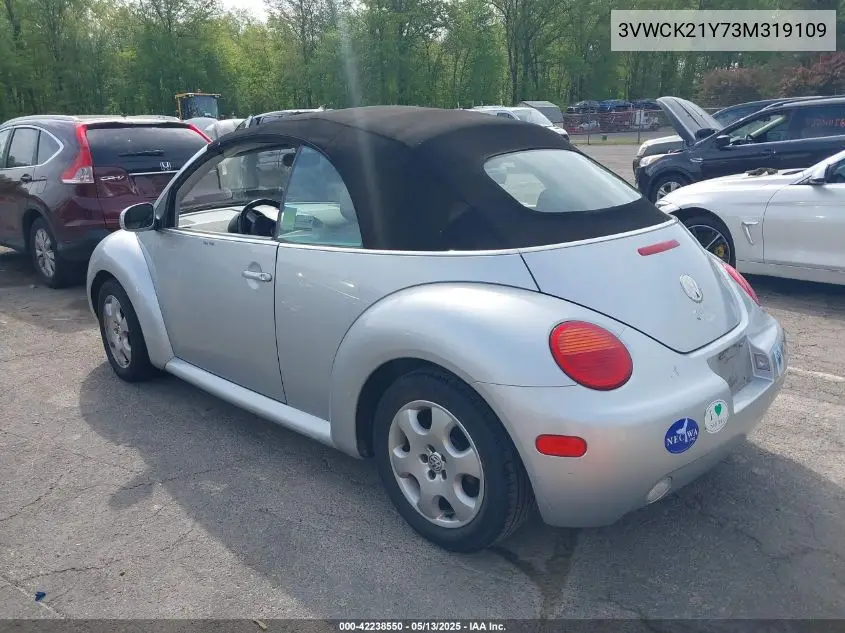 2003 Volkswagen New Beetle Gls VIN: 3VWCK21Y73M319109 Lot: 42238550