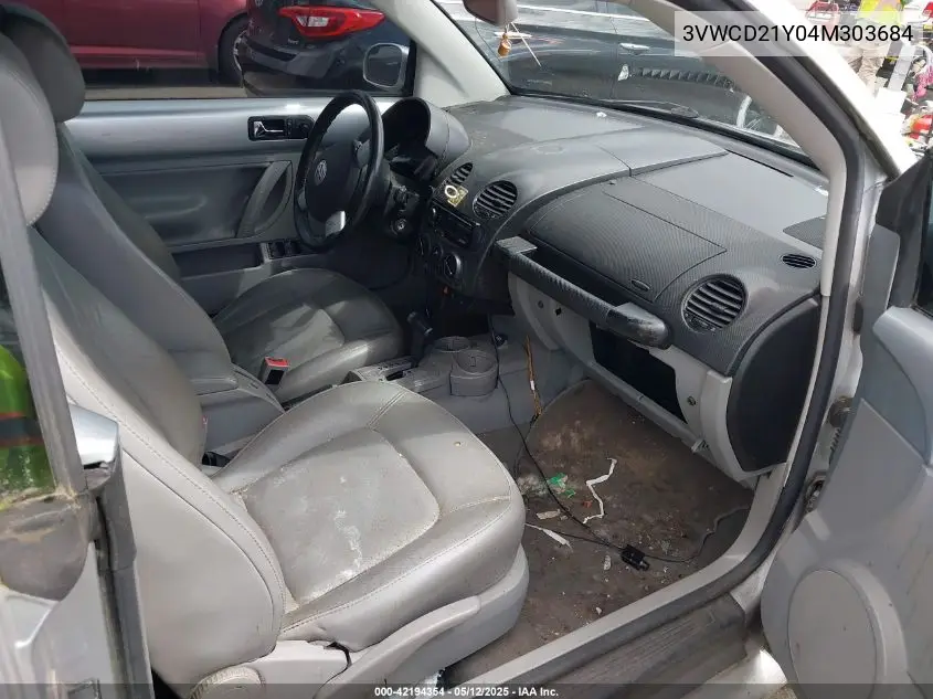 2004 Volkswagen New Beetle Gls 1.8T VIN: 3VWCD21Y04M303684 Lot: 42194354
