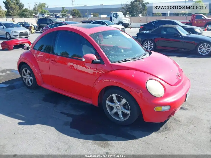 2004 Volkswagen New Beetle Gls 1.8T VIN: 3VWCD31C84M405017 Lot: 42598339