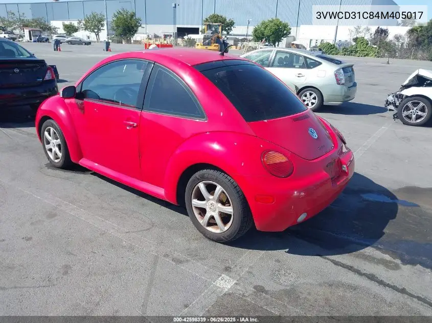 2004 Volkswagen New Beetle Gls 1.8T VIN: 3VWCD31C84M405017 Lot: 42598339