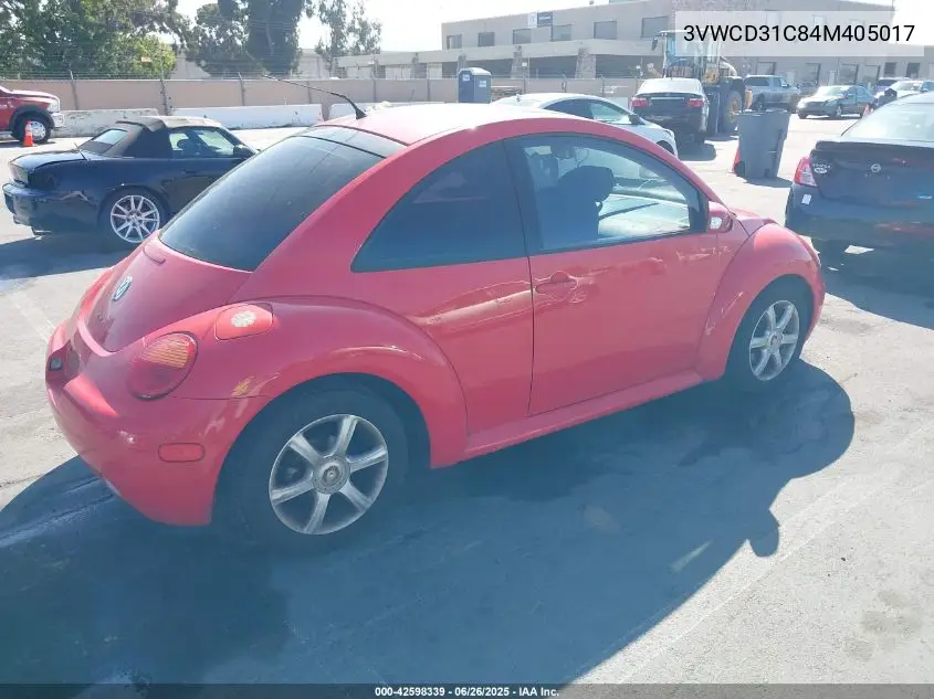 2004 Volkswagen New Beetle Gls 1.8T VIN: 3VWCD31C84M405017 Lot: 42598339