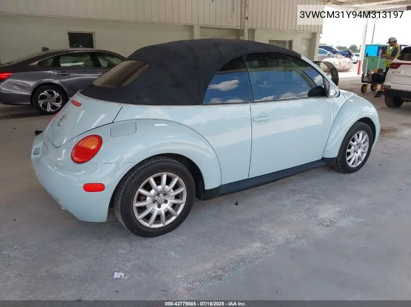 2004 Volkswagen New Beetle Gls VIN: 3VWCM31Y94M313197 Lot: 42779585