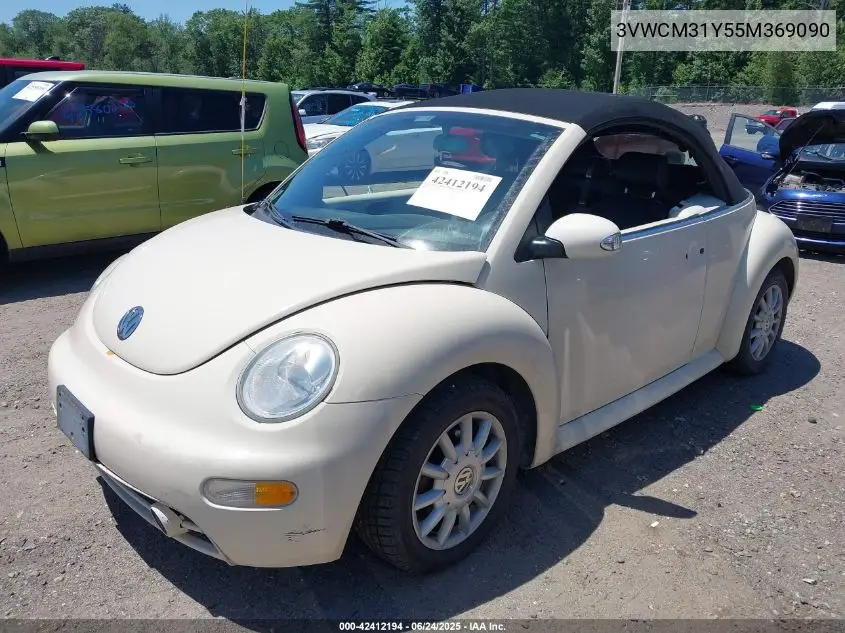 2005 Volkswagen New Beetle Gls VIN: 3VWCM31Y55M369090 Lot: 42412194