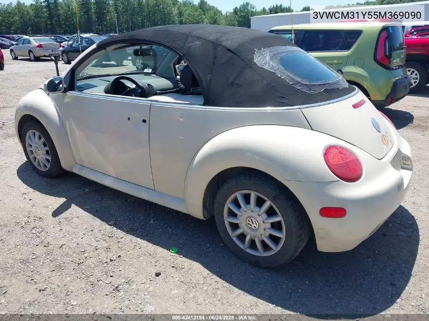 2005 Volkswagen New Beetle Gls VIN: 3VWCM31Y55M369090 Lot: 42412194