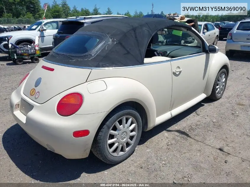 2005 Volkswagen New Beetle Gls VIN: 3VWCM31Y55M369090 Lot: 42412194