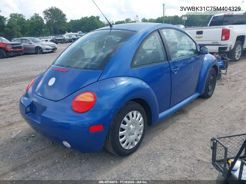 2005 Volkswagen New Beetle Gl VIN: 3VWBK31C75M404329 Lot: 42750875