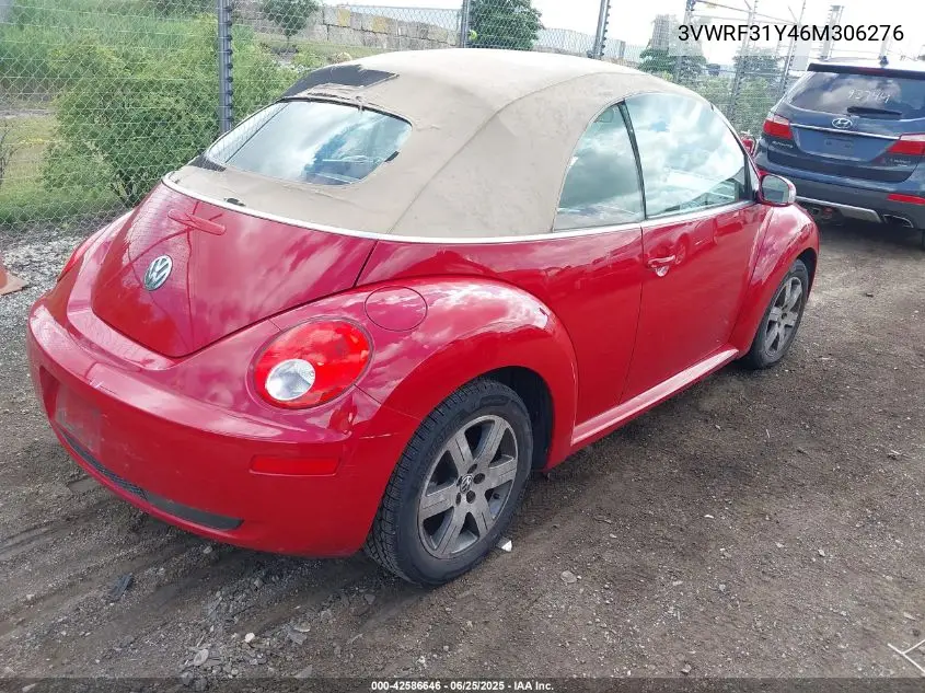 2006 Volkswagen New Beetle 2.5 VIN: 3VWRF31Y46M306276 Lot: 42586646