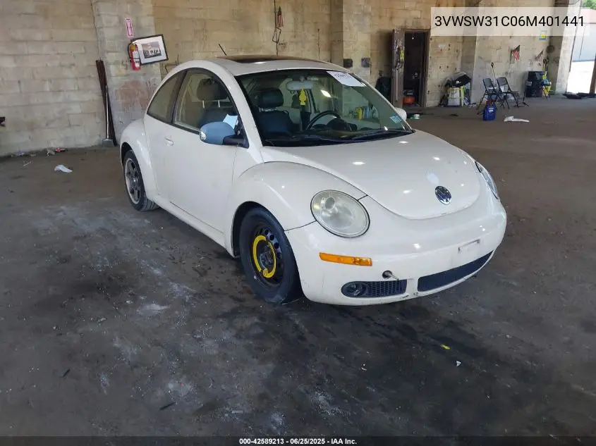 2006 Volkswagen New Beetle 2.5 VIN: 3VWSW31C06M401441 Lot: 42589213
