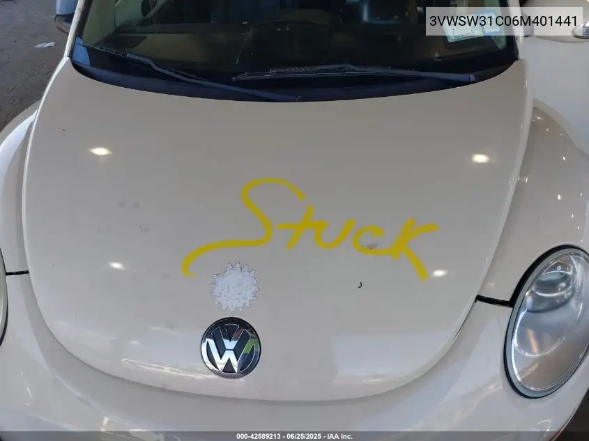 2006 Volkswagen New Beetle 2.5 VIN: 3VWSW31C06M401441 Lot: 42589213