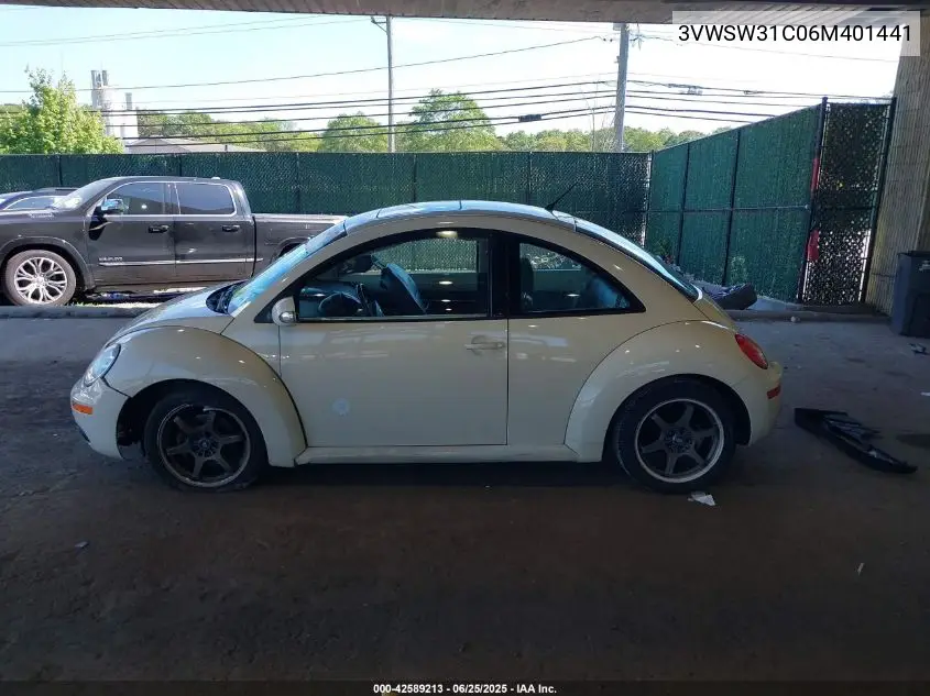 2006 Volkswagen New Beetle 2.5 VIN: 3VWSW31C06M401441 Lot: 42589213