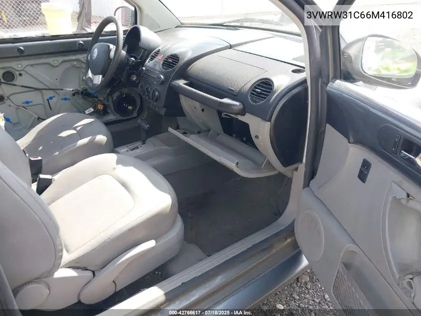 2006 Volkswagen New Beetle 2.5 VIN: 3VWRW31C66M416802 Lot: 42766617