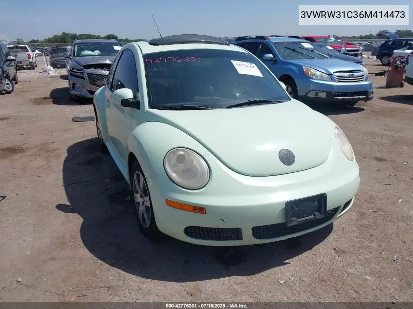 2006 Volkswagen New Beetle 2.5 VIN: 3VWRW31C36M414473 Lot: 42776201