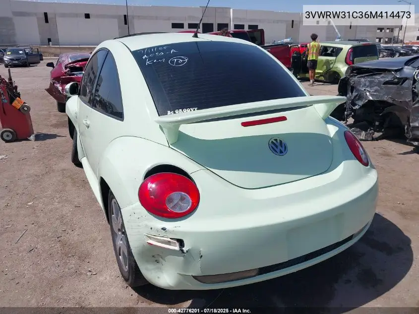 2006 Volkswagen New Beetle 2.5 VIN: 3VWRW31C36M414473 Lot: 42776201