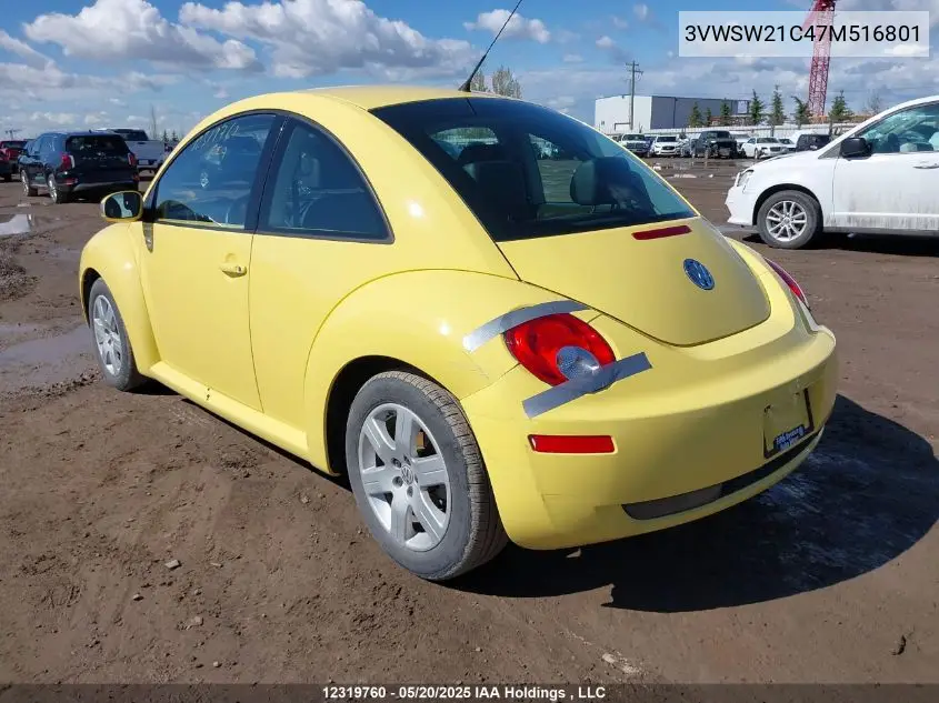 2007 Volkswagen New Beetle 2.5L Leather VIN: 3VWSW21C47M516801 Lot: 12319760