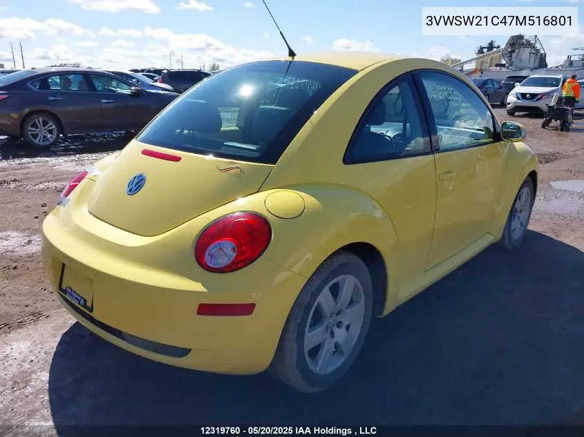 2007 Volkswagen New Beetle 2.5L Leather VIN: 3VWSW21C47M516801 Lot: 12319760