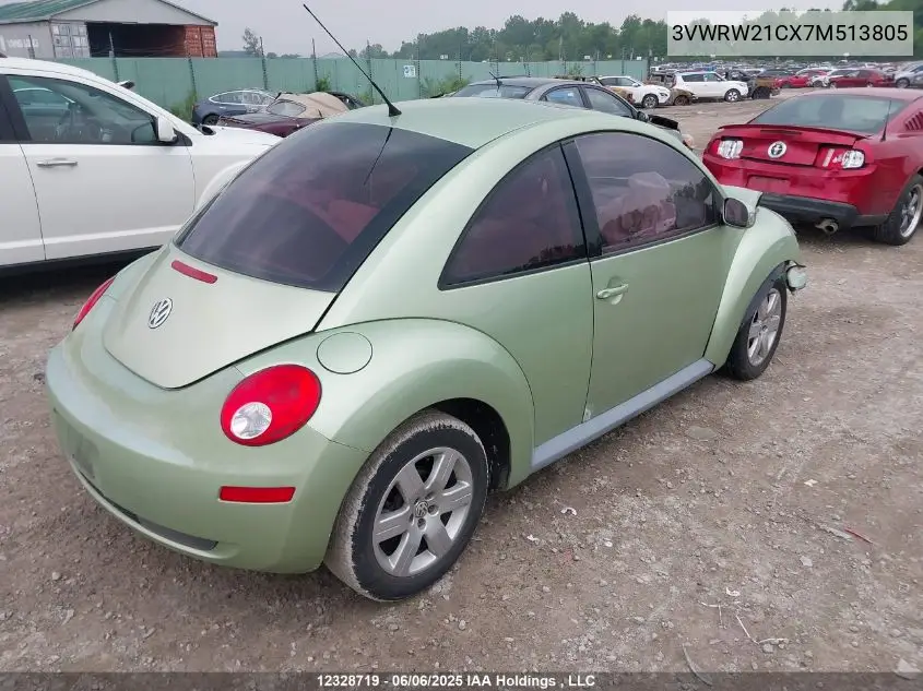 2007 Volkswagen New Beetle 2.5L Luxury VIN: 3VWRW21CX7M513805 Lot: 12328719