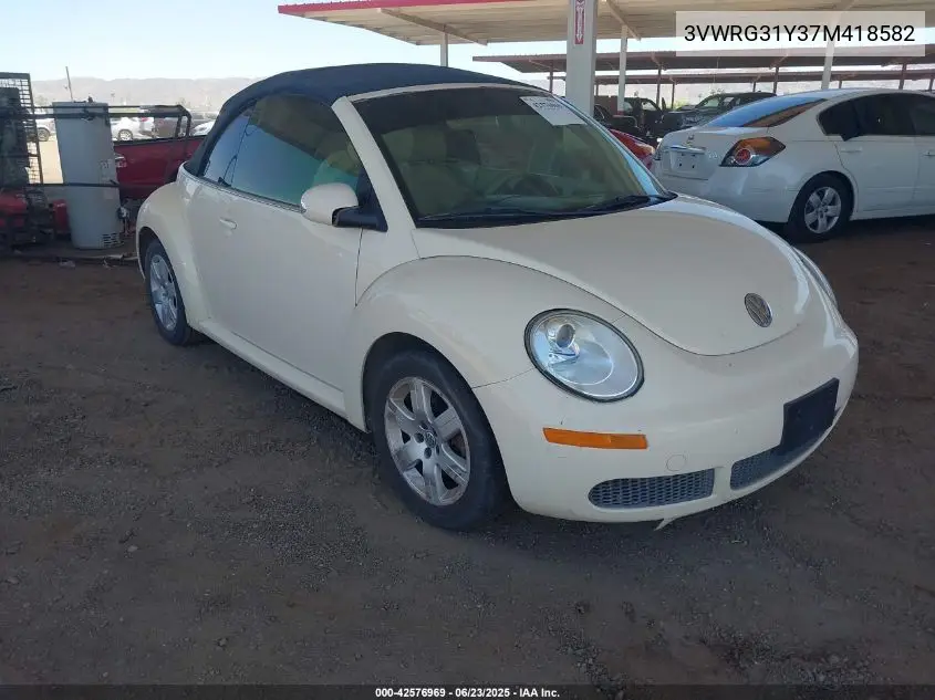 2007 Volkswagen New Beetle 2.5 VIN: 3VWRG31Y37M418582 Lot: 42576969