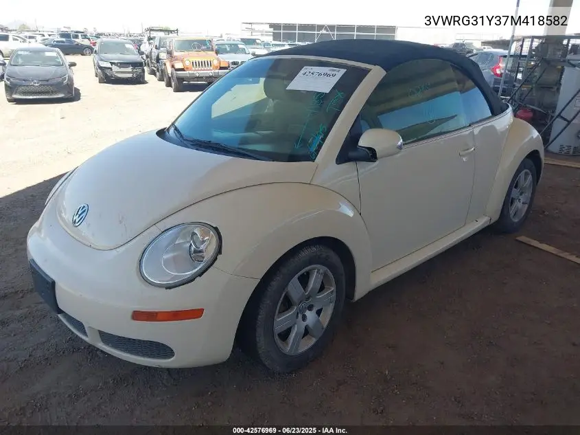 2007 Volkswagen New Beetle 2.5 VIN: 3VWRG31Y37M418582 Lot: 42576969