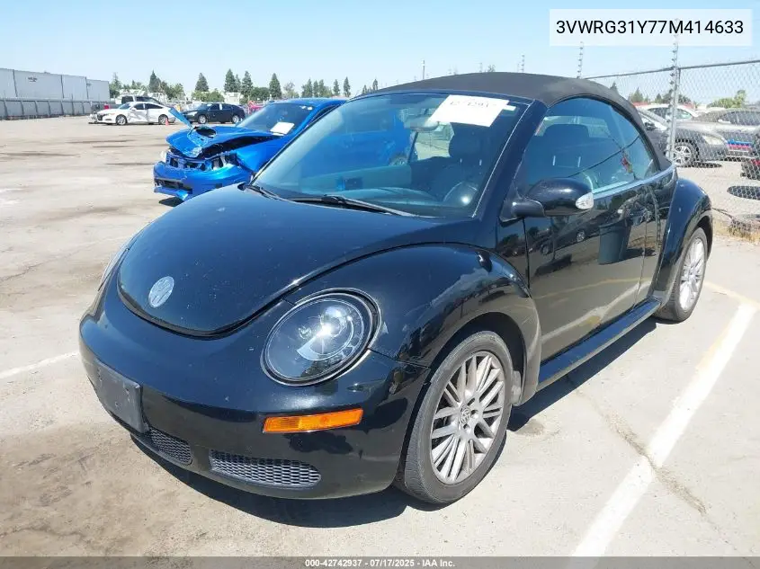 2007 Volkswagen New Beetle Convertible Option Pkg 1 VIN: 3VWRG31Y77M414633 Lot: 42742937
