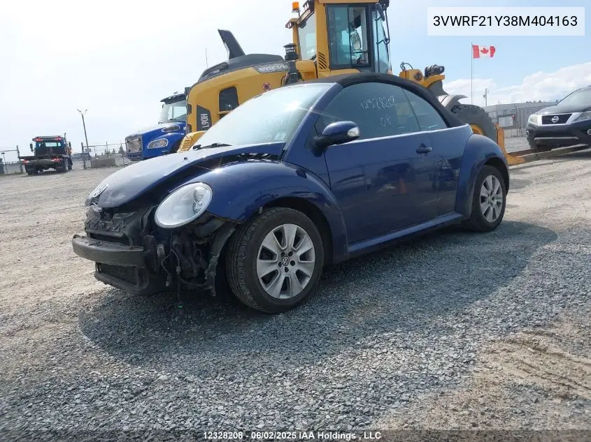 2008 Volkswagen New Beetle 2.5L VIN: 3VWRF21Y38M404163 Lot: 12328208
