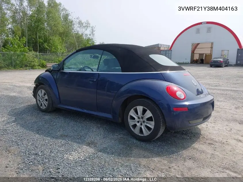 2008 Volkswagen New Beetle 2.5L VIN: 3VWRF21Y38M404163 Lot: 12328208