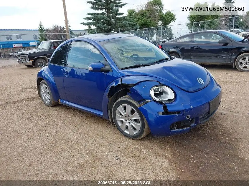 2008 Volkswagen New Beetle 2.5L VIN: 3VWRW21C68M500860 Lot: 30065716