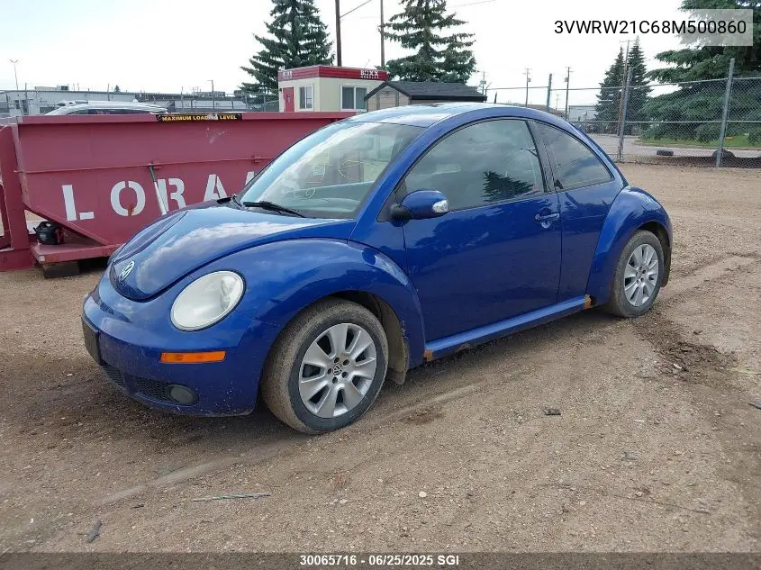 2008 Volkswagen New Beetle 2.5L VIN: 3VWRW21C68M500860 Lot: 30065716