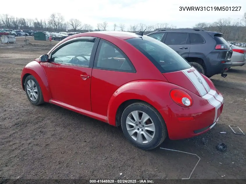 2009 Volkswagen New Beetle 2.5L VIN: 3VWRW31C19M501227 Lot: 41645928