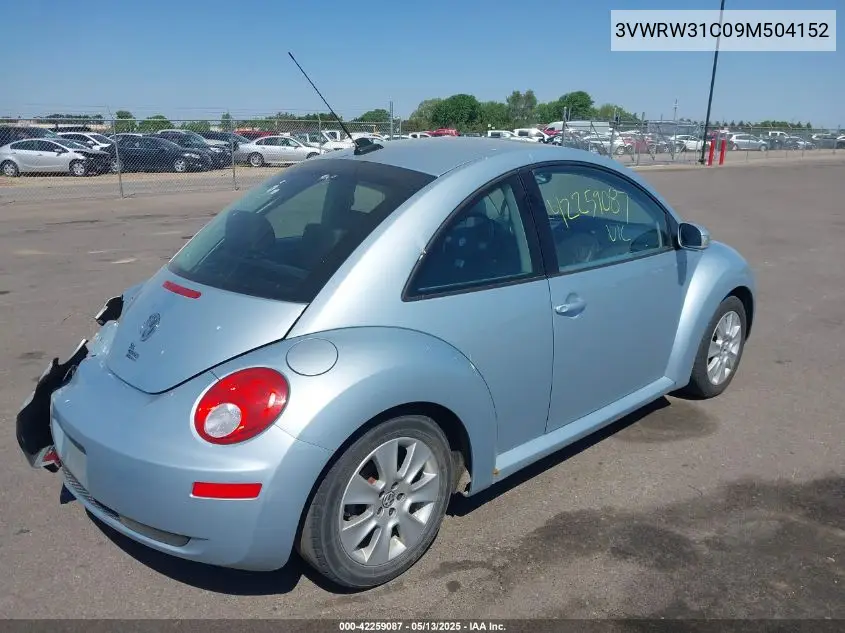 2009 Volkswagen New Beetle 2.5L VIN: 3VWRW31C09M504152 Lot: 42259087