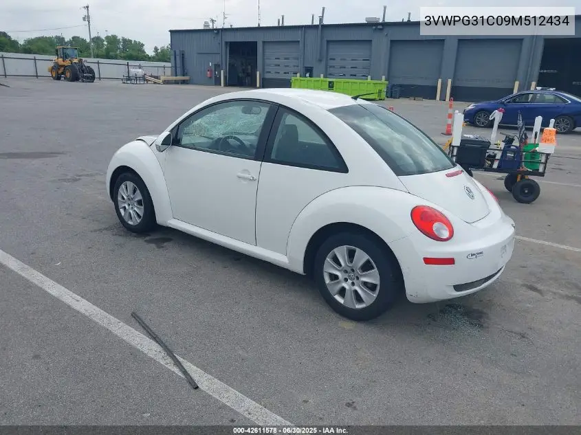 2009 Volkswagen New Beetle 2.5L VIN: 3VWPG31C09M512434 Lot: 42611578