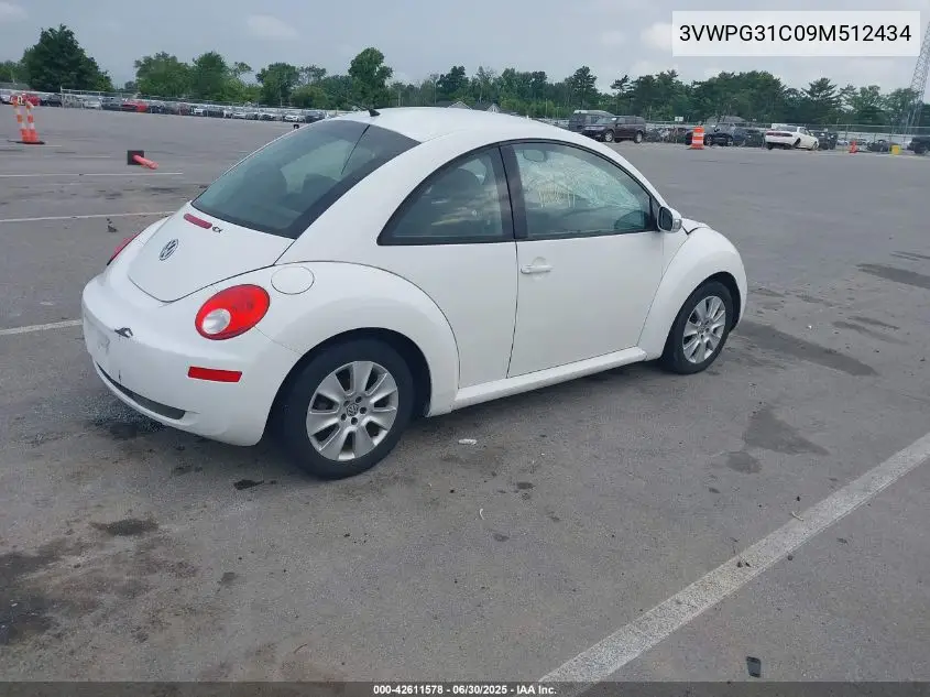 2009 Volkswagen New Beetle 2.5L VIN: 3VWPG31C09M512434 Lot: 42611578