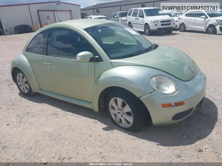 2009 Volkswagen New Beetle 2.5L VIN: 3VWPW31C49M503741 Lot: 42770913