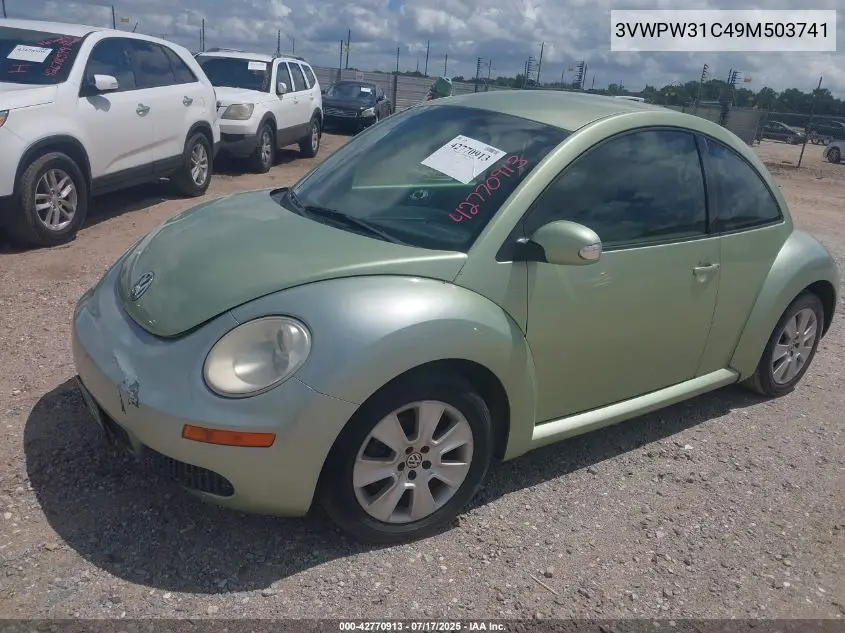 2009 Volkswagen New Beetle 2.5L VIN: 3VWPW31C49M503741 Lot: 42770913