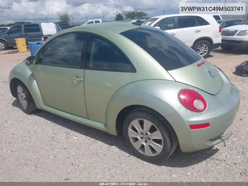 2009 Volkswagen New Beetle 2.5L VIN: 3VWPW31C49M503741 Lot: 42770913