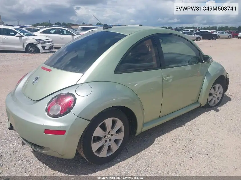 2009 Volkswagen New Beetle 2.5L VIN: 3VWPW31C49M503741 Lot: 42770913