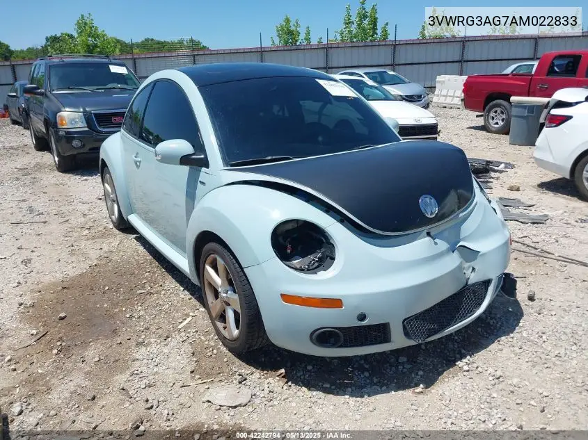 2010 Volkswagen New Beetle 2.5L Final Edition VIN: 3VWRG3AG7AM022833 Lot: 42242794