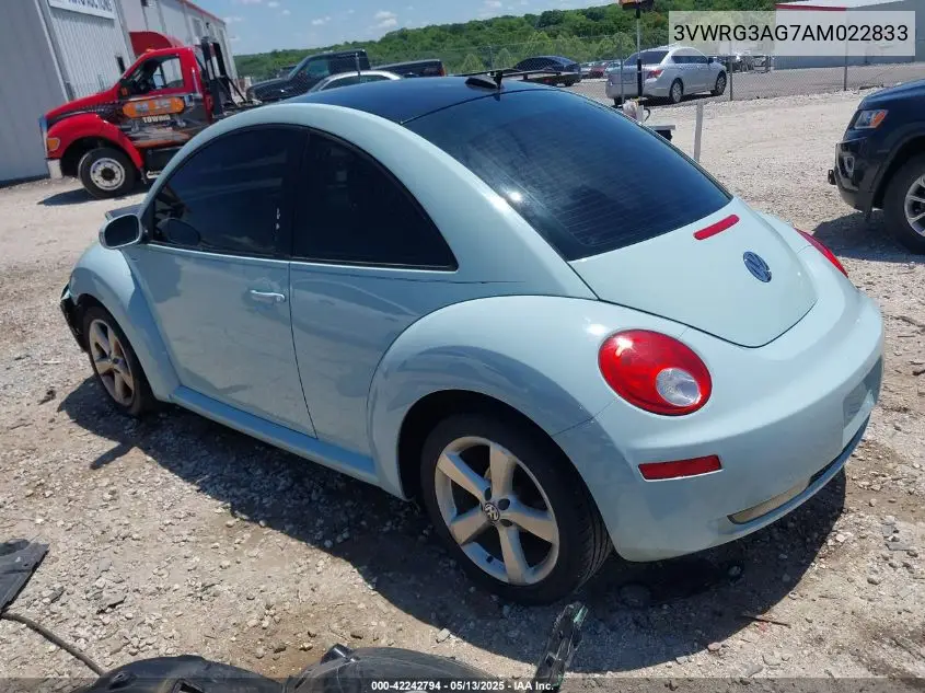 2010 Volkswagen New Beetle 2.5L Final Edition VIN: 3VWRG3AG7AM022833 Lot: 42242794