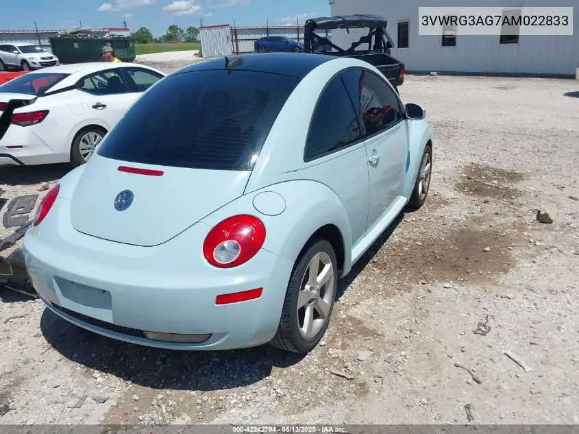 2010 Volkswagen New Beetle 2.5L Final Edition VIN: 3VWRG3AG7AM022833 Lot: 42242794