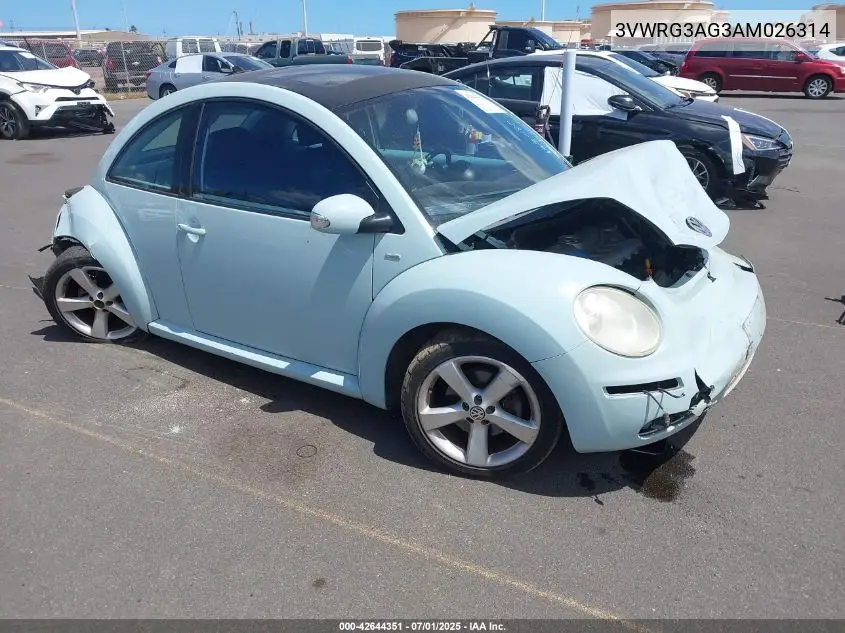 2010 Volkswagen New Beetle 2.5L Final Edition VIN: 3VWRG3AG3AM026314 Lot: 42644351
