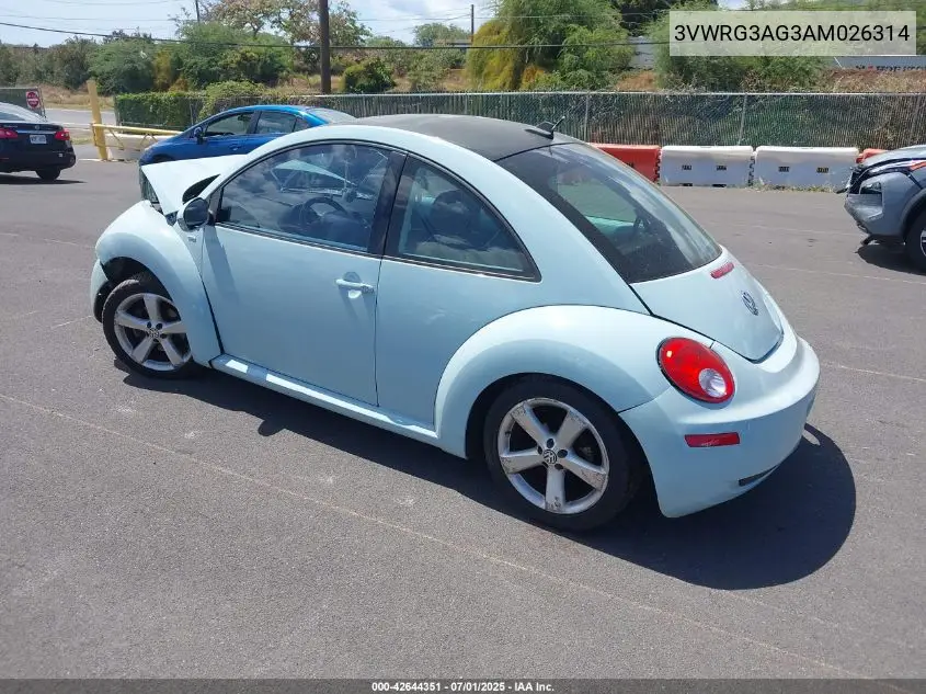 2010 Volkswagen New Beetle 2.5L Final Edition VIN: 3VWRG3AG3AM026314 Lot: 42644351