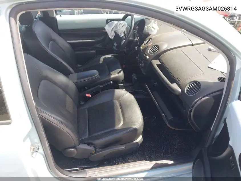 2010 Volkswagen New Beetle 2.5L Final Edition VIN: 3VWRG3AG3AM026314 Lot: 42644351