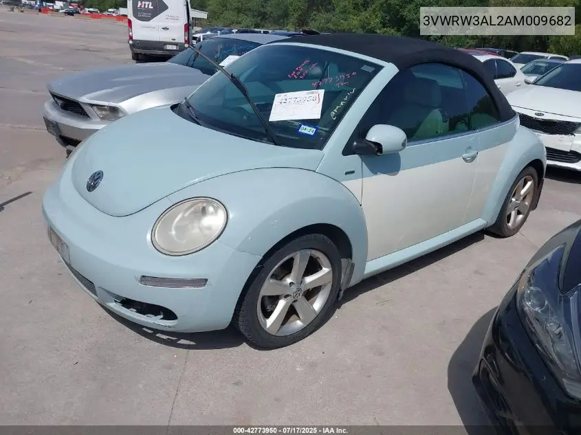 2010 Volkswagen New Beetle 2.5L Final Edition VIN: 3VWRW3AL2AM009682 Lot: 42773950