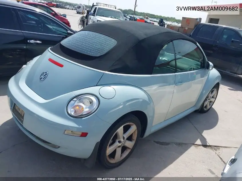 2010 Volkswagen New Beetle 2.5L Final Edition VIN: 3VWRW3AL2AM009682 Lot: 42773950